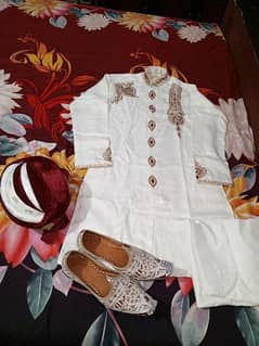 Wedding Kurta with khussa and kulla