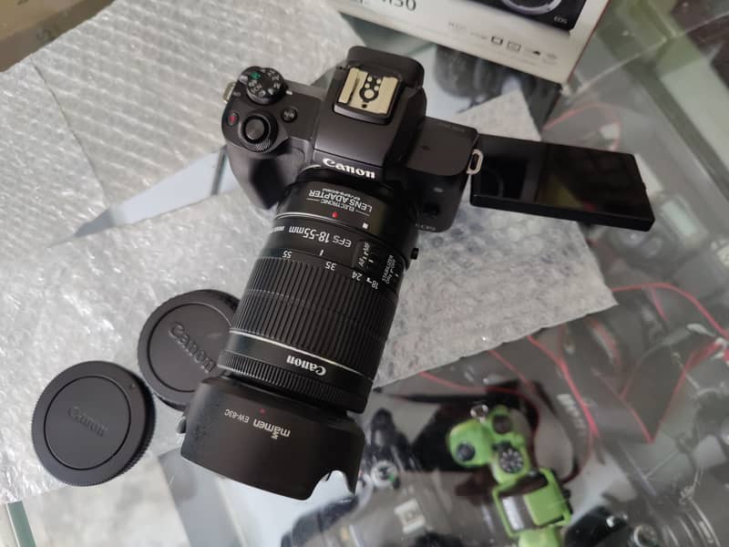Canon M50 with adopter and 18-55mm STM lens 4