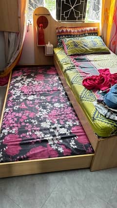 Bunk bed set (dresser,cupboard,side table,study table with chair)