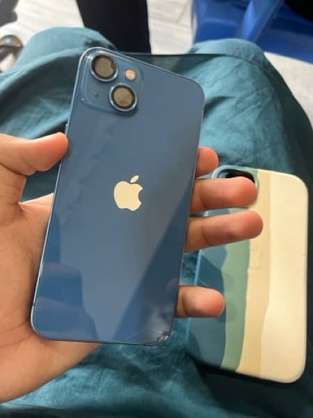 Tota Mena I Phone 13 Blue Colour  | edge break back side | water pack 1