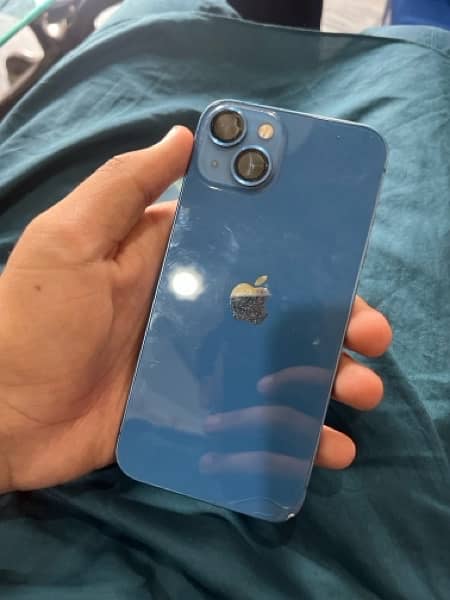 Tota Mena I Phone 13 Blue Colour  | edge break back side | water pack 2