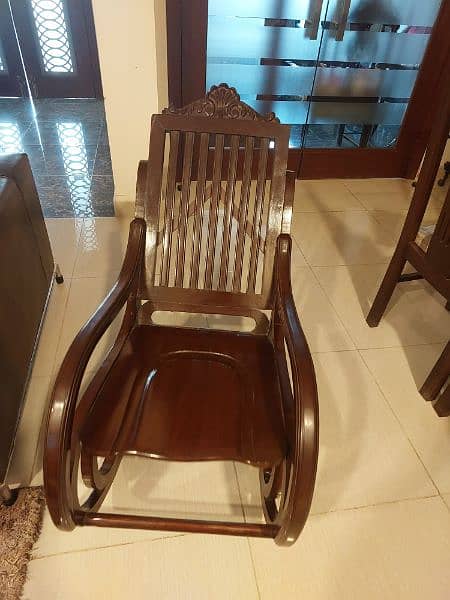 pure wood rocking chair 1