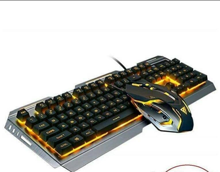 LED LIGHT GAMMING KEY BOARD AND MOUSE SET 1