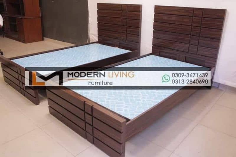 Modern 2 single beds best quality in your choice colours 1