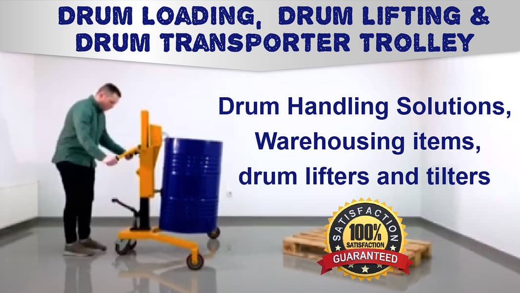 hydraulic drum lifter trolley, drum carrier, drum picker, drum lifter 2