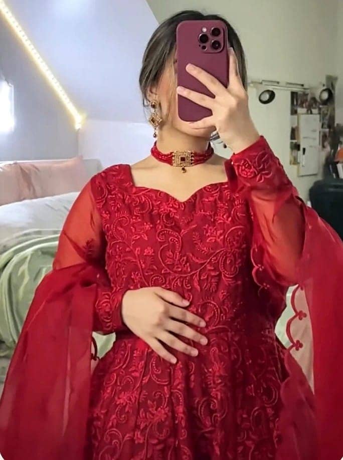 Heavy Flared Red Princess Dress 1