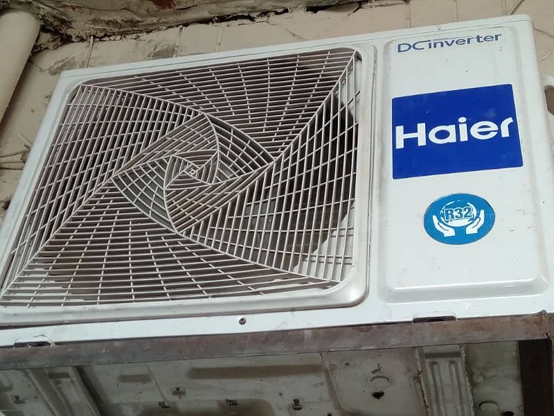 1 year use. white colour. haier. condition new 4