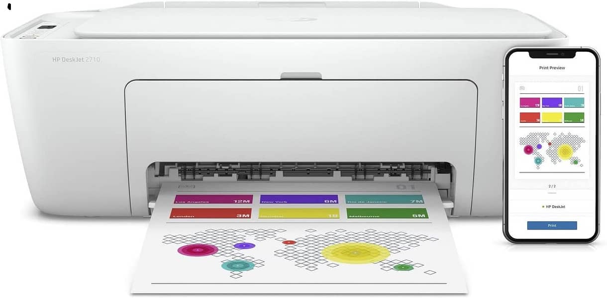 HP Deskjet 2710 All-in-One WIFi Printer 1