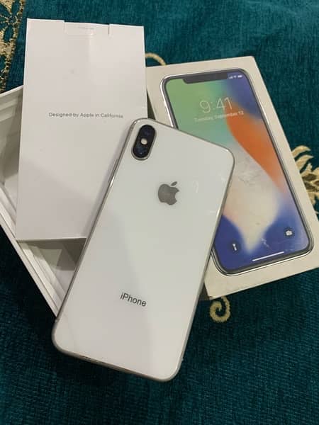 Iphone X PTA approved White colour 64GB 0