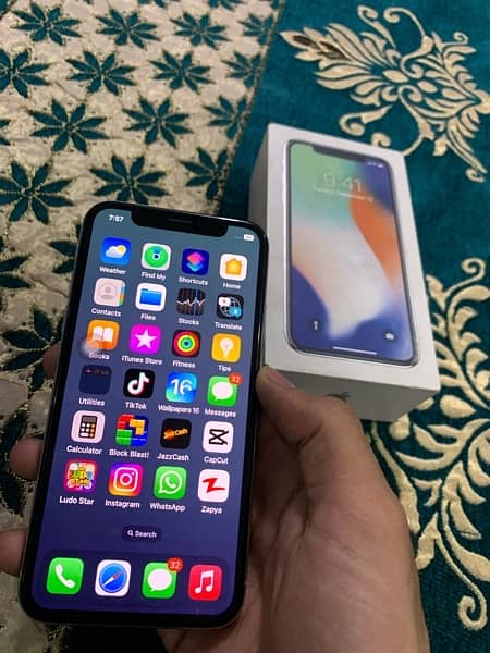 Iphone X PTA approved White colour 64GB 1
