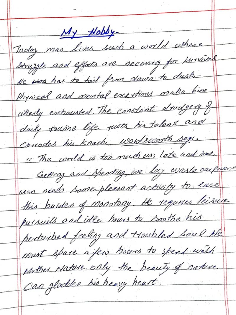 Handwriting assignments work 2