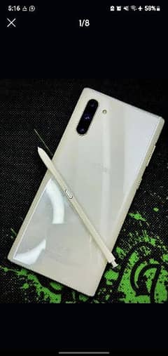 Samsung Note 10 Non PTA White, 256GB Memory, 8GB RAM.