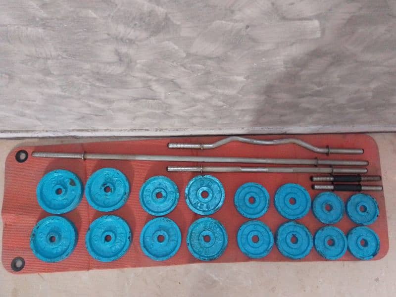 7 in 1 bench Press|16 plates 56 kg weight|5 rods for sale 8