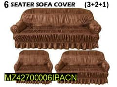 3 pcs jersey self txtured sofa cover set 6 seater