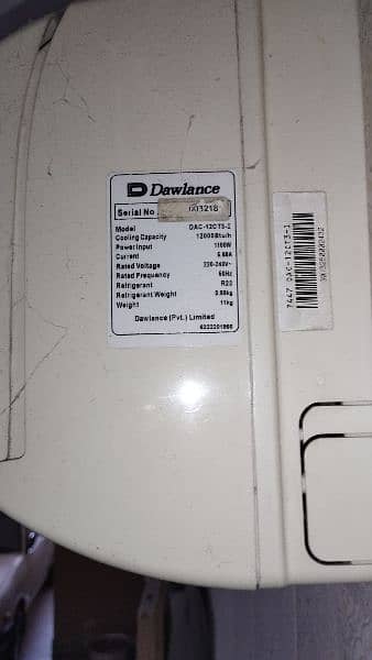 Dawlance 1 ton 10/10 condition AC 1