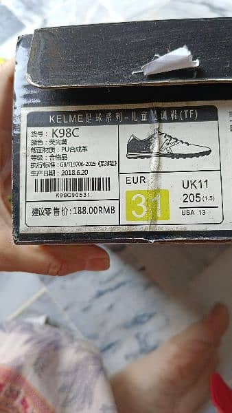 Original Kelme Soccer Shoes with box 5