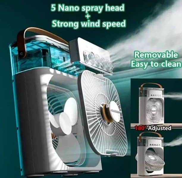 Portable Air Conditioner Fan Household Hydrocooling Water mist Cooler 3