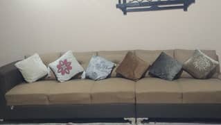 Long 6 Seater Sofa Set + 6 Cushions