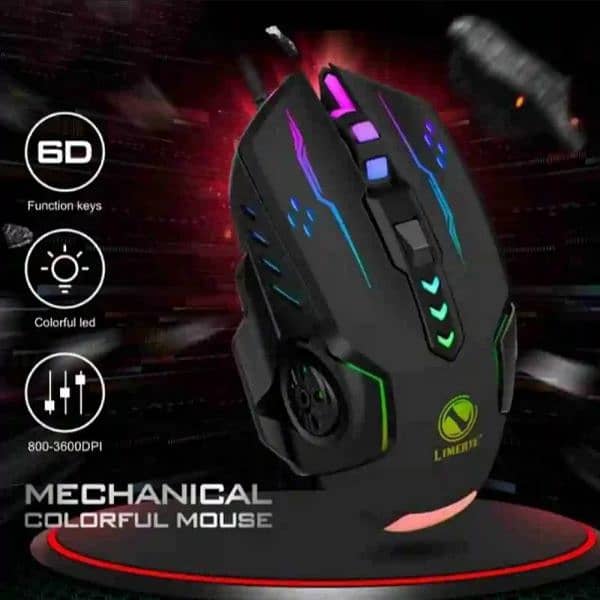 Mechanical RGB Wired 3600 DPI Competitive Gaming Mouse 0