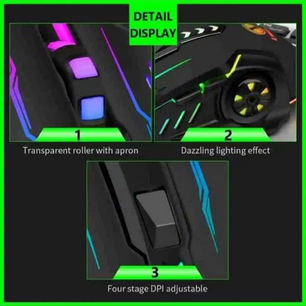 Mechanical RGB Wired 3600 DPI Competitive Gaming Mouse 6