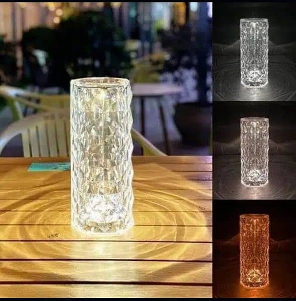 Crystal Diamond Table Lamp, 16 Color Changing Touch Lamp 0