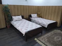 pure black Shisham  2 single bed