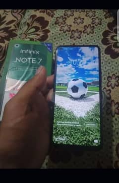 Infinix Note 7  Hy 6 Gb 128 GB hy  With box sirf back crack hy