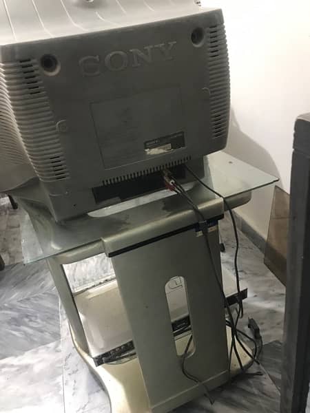Sony TV with Trolley 100% Working with AV ||  Sony TV Good Condition 2