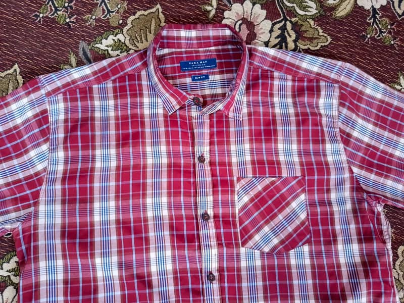 Zara's original check shirt for sale(03122776258) 2