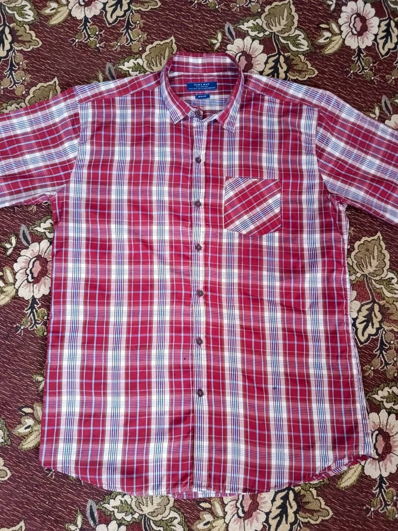 Zara's original check shirt for sale(03122776258) 3