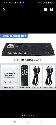 4x1 HDMI KVM and 4x1 multiviewer