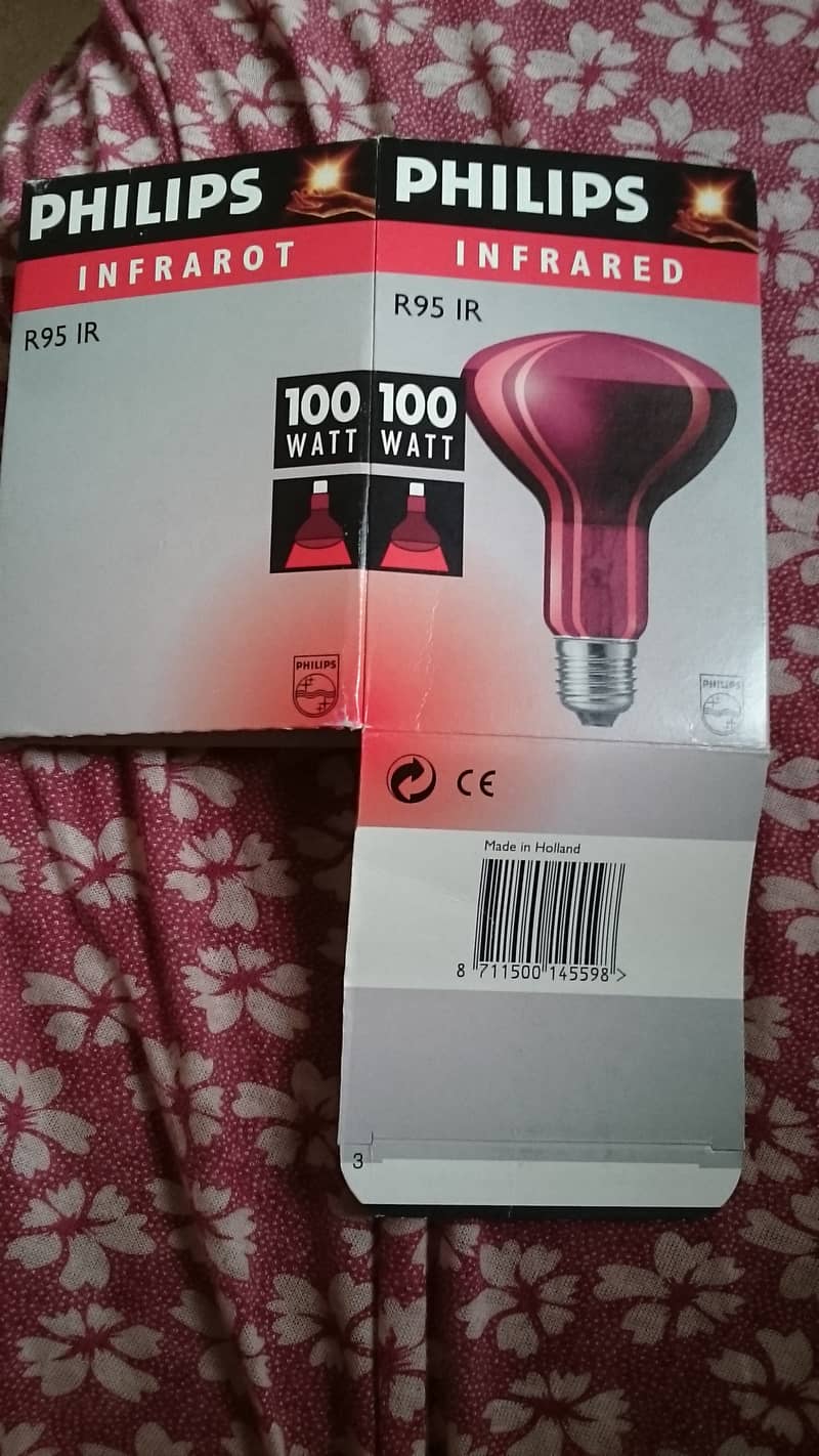 Infrared Heat Lamp + 100 Watts Philipps Bulb Pain Relief 6