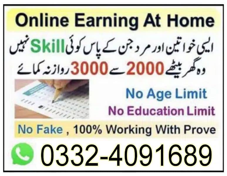 Online job available, Typing/Assignment/Data Entry/Ad posting 0