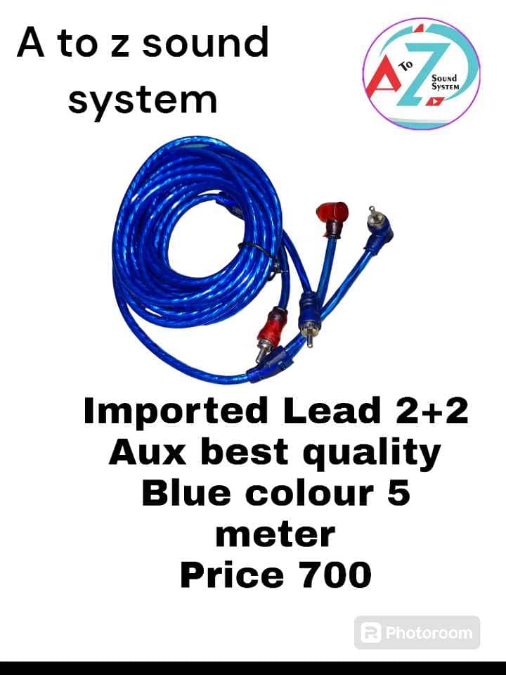 imported lead 2+2 best qulaity 5 meter  price 700 A TO Z SOUND SYSTEM 0