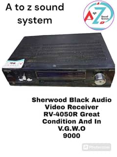 sherwood black audio receiver rv-4050r great condtion and in v. g. w. o