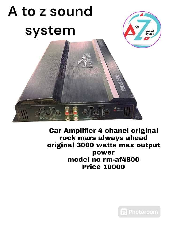 car amp 4 chenl orjinal rokmarks always ahead orginal 3000 wat output 0