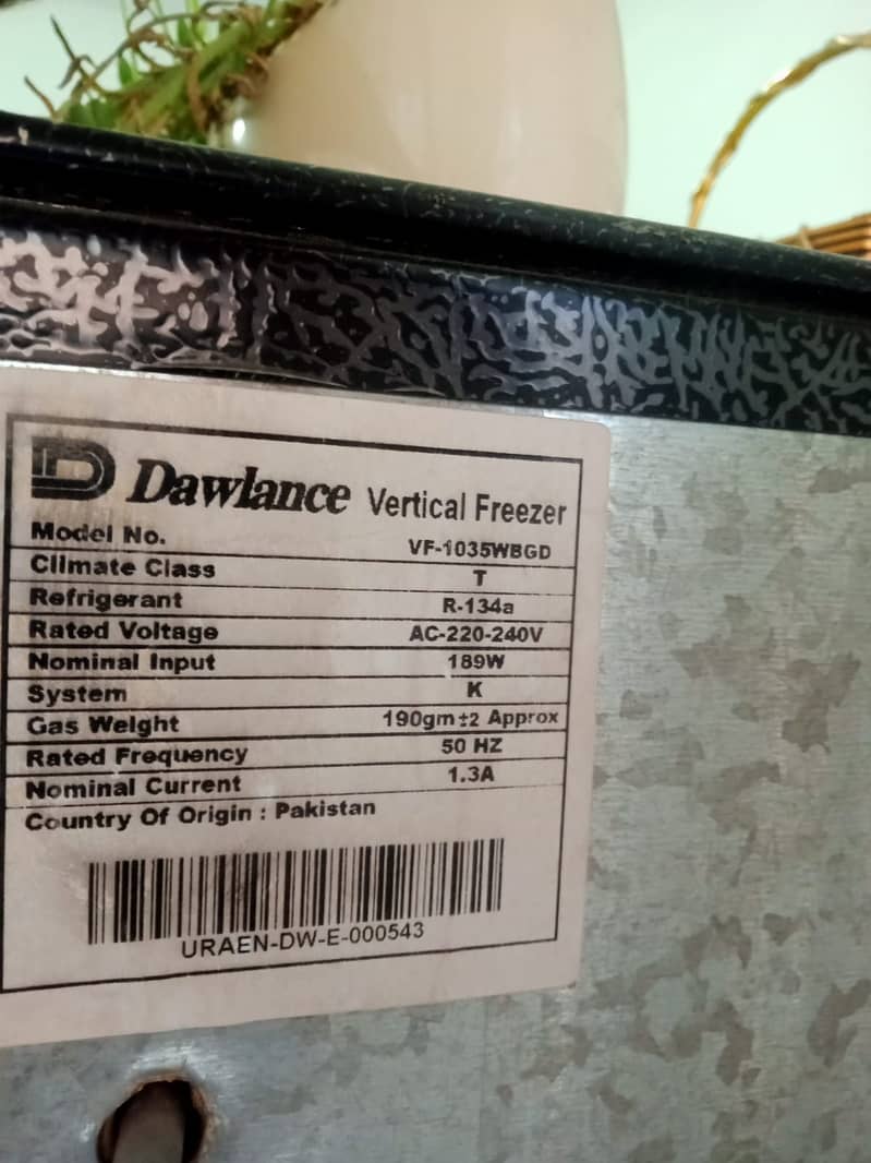 Dawlence Vertical Freezer 1