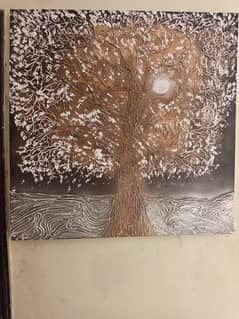 Beautiful tree landscape painting 0