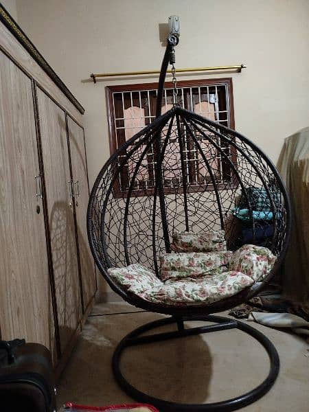 Swing Chair with stand & cushion, Hanging Jhoola,egg shape swing chair 6