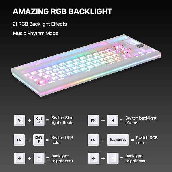 Eclair 75  % rgb gaming keyboard board 5