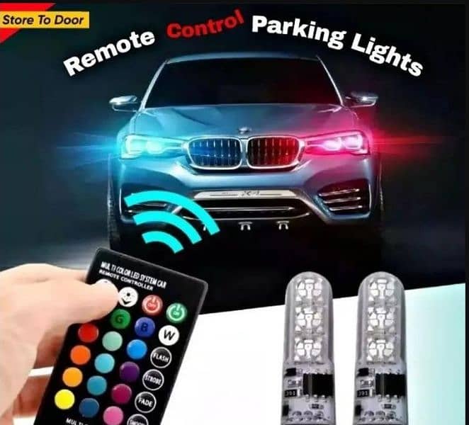 SMDs LED Car parking light bulbs pair remote control 2