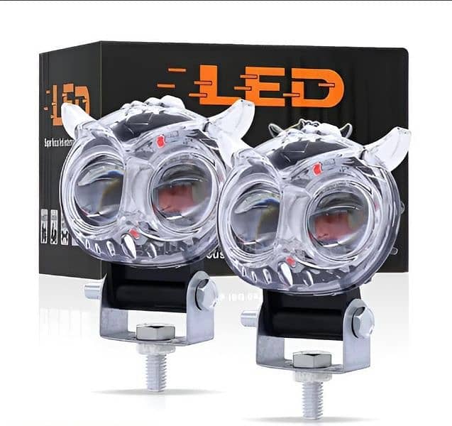 Owl shape crystal multicolor head light for bike 1