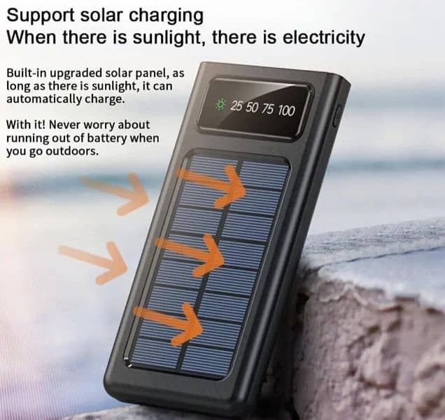 Solar Charger 1000mAh Outdoor Portable Power Bank Cash on Delivery Pak 2