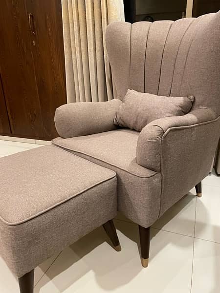 Modern Accent Chair/Sofa with Foot Rest 0