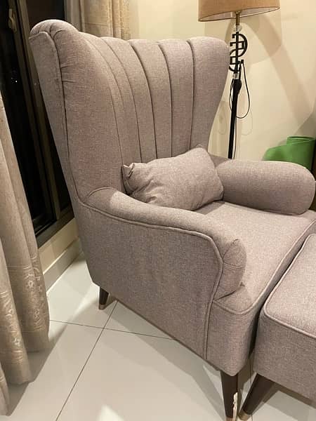 Modern Accent Chair/Sofa with Foot Rest 1