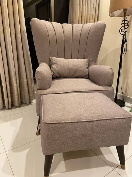 Modern Accent Chair/Sofa with Foot Rest 2