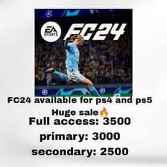 FC24 for ps4 and ps5 (D I G I T A L) game. Plz read full description.