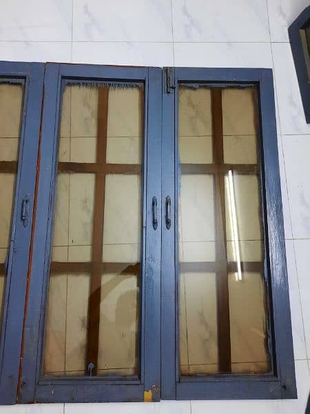 Wooden Windows With Glasses & Nets For Sale 1