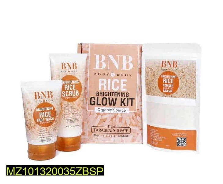 BNB rice whiting glowing and facial kit 1