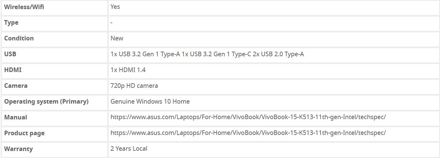 Vivobook 15 K513 Core i5 (11th gen Intel) - ASUS 9